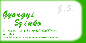 gyorgyi szinko business card